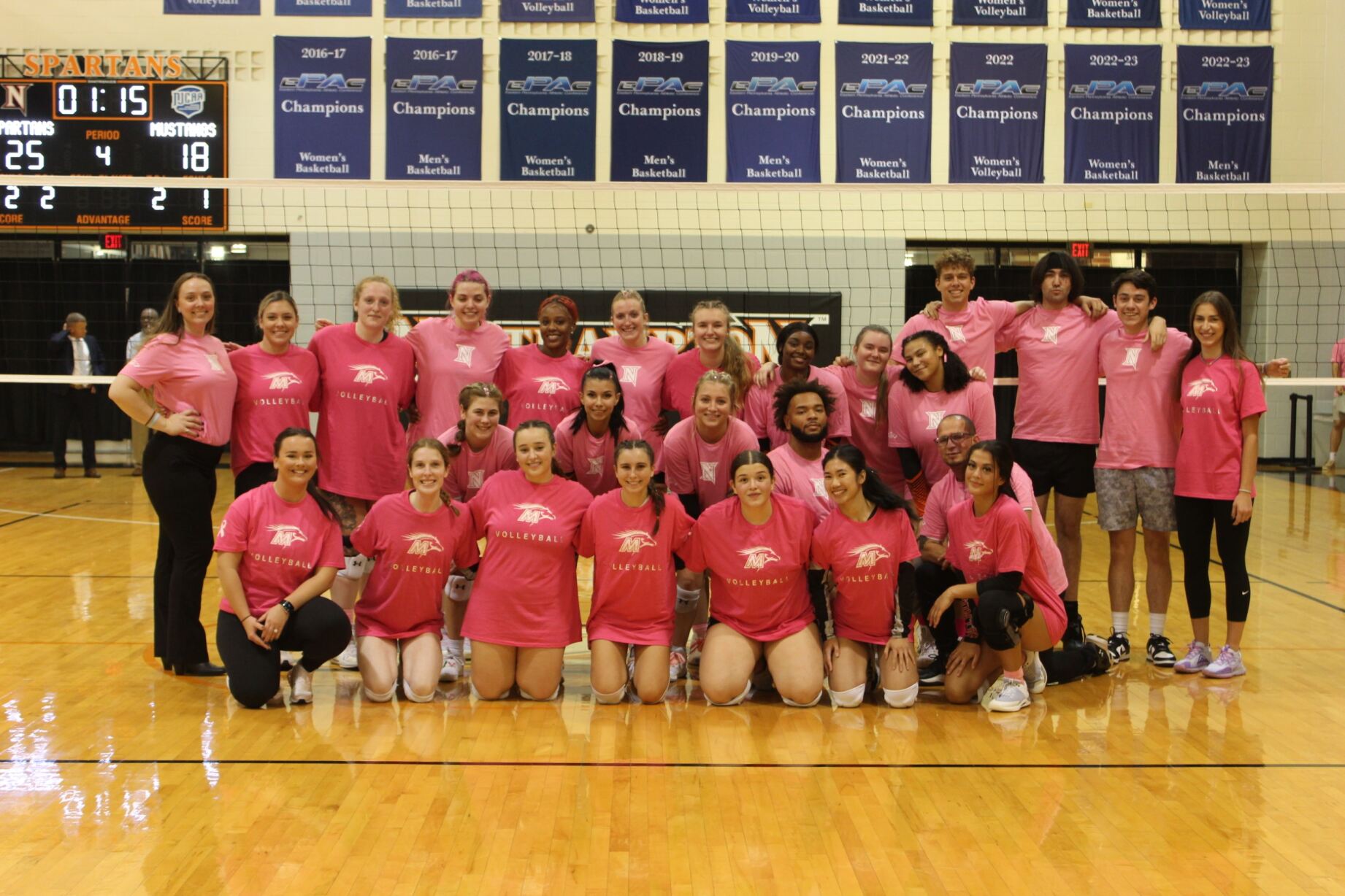 MCCC Mustangs and NCC Spartans Partner For Annual Dig Pink Event